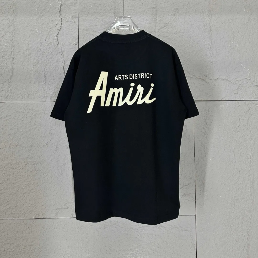 Ami love 2025 spring and summer style Classic simple flocking three-dimensional love letter personalized logo Customized double yarn plain cotton fabric Short-sleeved T-shirt Men and women Same Style Color: Black White Size: S (90-130 pounds) M (120-150 pounds) L (140-165 pounds) XL (160-180 pounds) XXL (180-210 pounds)